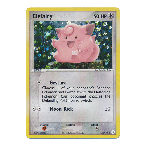 Clefairy 59/112 EX Fire Red & Leaf Green Reverse Holo Common Pokemon Card NEAR MINT TCG