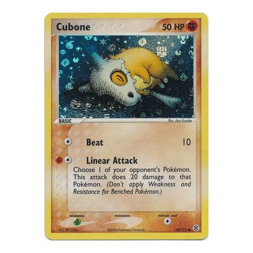 Cubone 60/112 EX Fire Red & Leaf Green Reverse Holo Common Pokemon Card NEAR MINT TCG