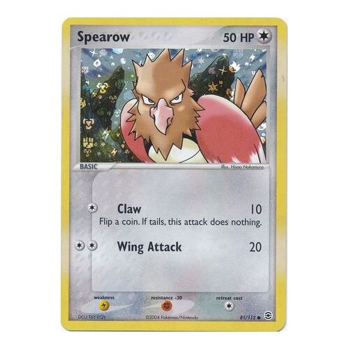 Spearow 81/112 EX Fire Red & Leaf Green Reverse Holo Common Pokemon Card NEAR MINT TCG