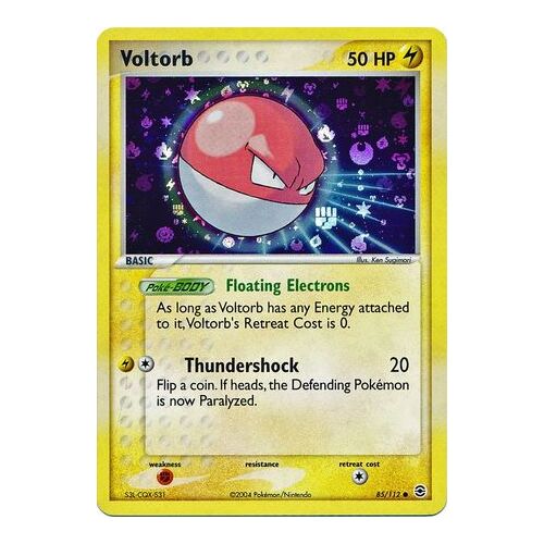 Voltorb 85/112 EX Fire Red & Leaf Green Reverse Holo Common Pokemon Card NEAR MINT TCG