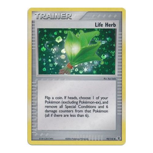 Life Herb 93/112 EX Fire Red & Leaf Green Reverse Holo Uncommon Trainer Pokemon Card NEAR MINT TCG