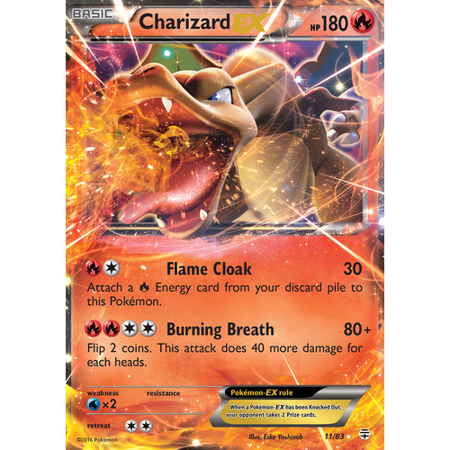 Charizard EX 11/83 XY Generations Holo Ultra Rare Pokemon Card NEAR