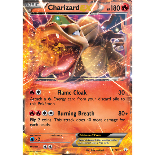Charizard EX 11/83 XY Generations Holo Ultra Rare Pokemon Card NEAR MINT TCG
