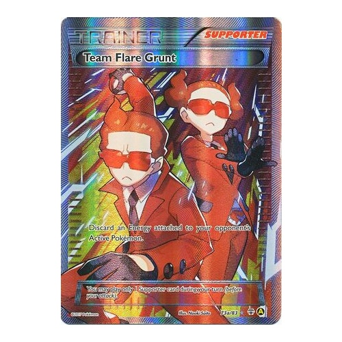 Team Flare Grunt 73a/83 XY Generations Ultra Rare Full Art Pokemon Card NEAR MINT Alternate Art Promo