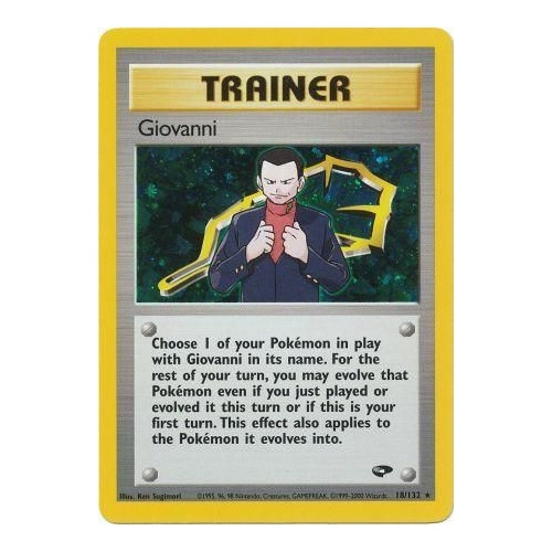 Giovanni 18/132 Gym Challenge Unlimited Holo Rare Trainer Pokemon Card NEAR MINT TCG