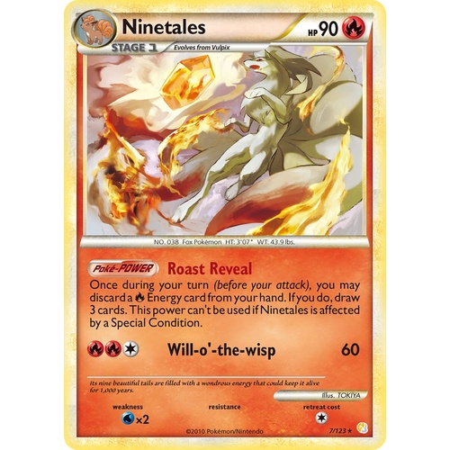 Ninetales 7/123 HS Base Set Holo Rare Pokemon Card NEAR MINT TCG