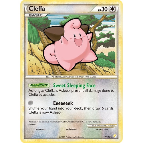 Cleffa 17/123 HS Base Set Rare Pokemon Card NEAR MINT TCG