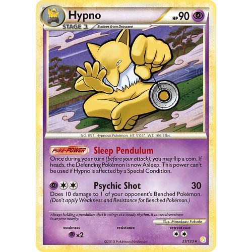 Hypno 23/123 HS Base Set Rare Pokemon Card NEAR MINT TCG