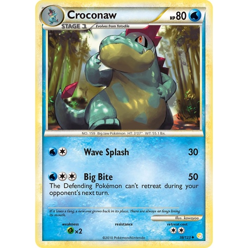 Croconaw 38/123 HS Base Set Uncommon Pokemon Card NEAR MINT TCG