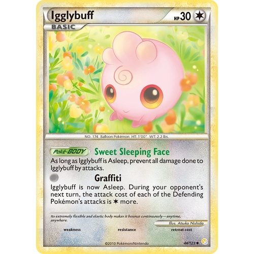 Igglybuff 44/123 HS Base Set Uncommon Pokemon Card NEAR MINT TCG
