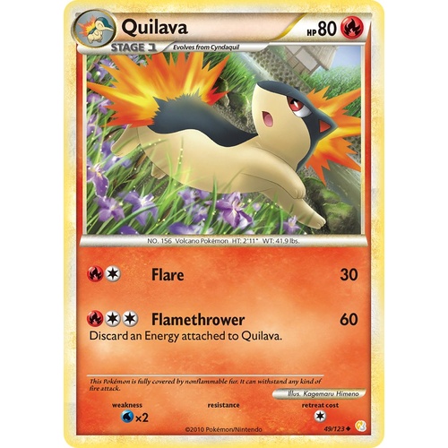 Quilava 49/123 HS Base Set Uncommon Pokemon Card NEAR MINT TCG