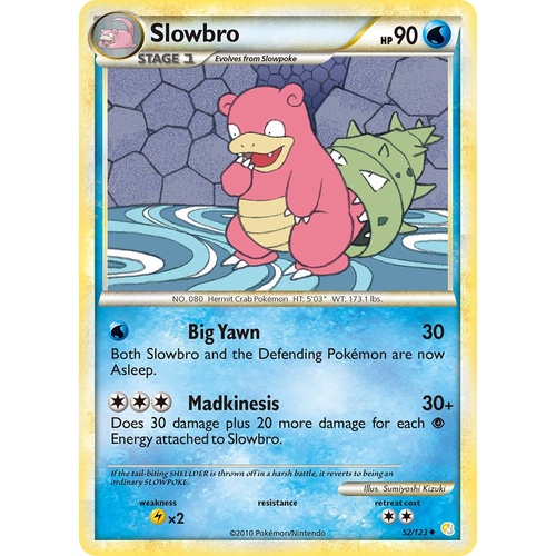 Slowbro 52/123 HS Base Set Uncommon Pokemon Card NEAR MINT TCG