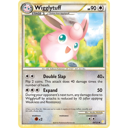 Wigglytuff 56/123 HS Base Set Uncommon Pokemon Card NEAR MINT TCG
