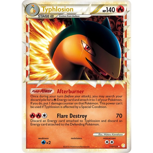 Typhlosion (Prime) 110/123 HS Base Set Holo Ultra Rare Pokemon Card NEAR MINT TCG