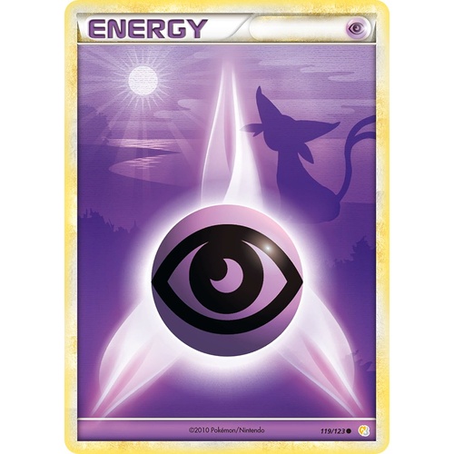 Psychic Energy 119/123 HS Base Set Common Pokemon Card NEAR MINT TCG