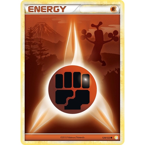 Fighting Energy 120/123 HS Base Set Common Pokemon Card NEAR MINT TCG