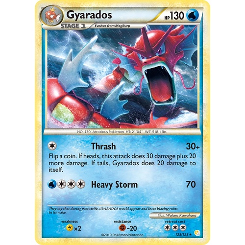 Gyarados 123/123 HS Base Set Holo Ultra Rare Pokemon Card NEAR MINT TCG