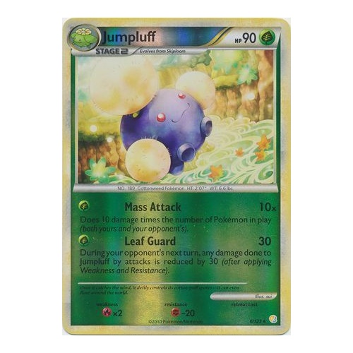 Jumpluff 6/123 HS Base Set Reverse Holo Rare Pokemon Card NEAR MINT TCG