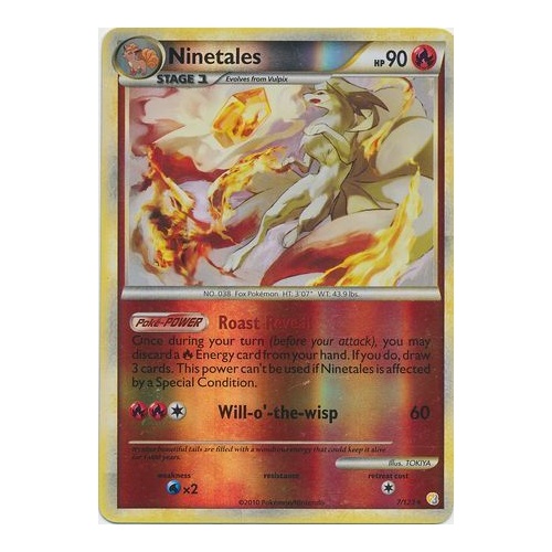 Ninetales 7/123 HS Base Set Reverse Holo Rare Pokemon Card NEAR MINT TCG