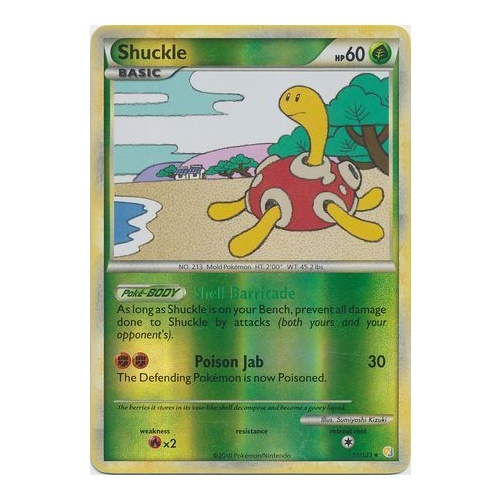 Shuckle 11/123 HS Base Set Reverse Holo Rare Pokemon Card NEAR MINT TCG