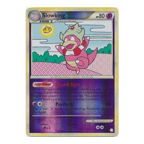 Slowking 12/123 HS Base Set Reverse Holo Rare Pokemon Card NEAR MINT TCG