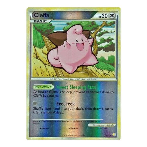 Cleffa 17/123 HS Base Set Reverse Holo Rare Pokemon Card NEAR MINT TCG
