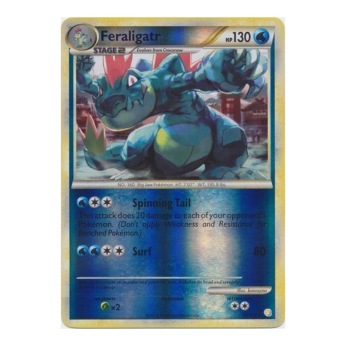 Feraligatr 20/123 HS Base Set Reverse Holo Rare Pokemon Card NEAR MINT TCG