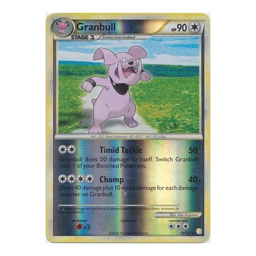 Granbull 22/123 HS Base Set Reverse Holo Rare Pokemon Card NEAR MINT TCG