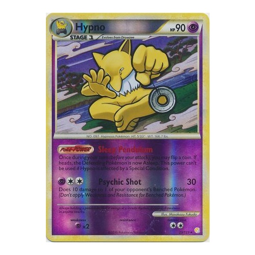 Hypno 23/123 HS Base Set Reverse Holo Rare Pokemon Card NEAR MINT TCG