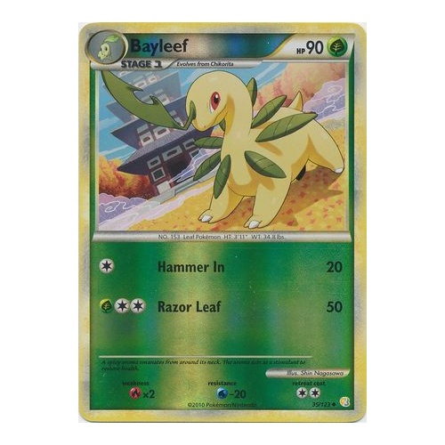 Bayleef 35/123 HS Base Set Reverse Holo UnReverse Holo Common Pokemon Card NEAR MINT TCG