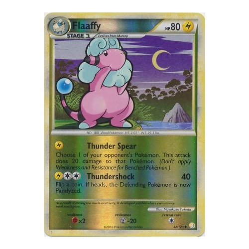 Flaaffy 42/123 HS Base Set Reverse Holo UnReverse Holo Common Pokemon Card NEAR MINT TCG