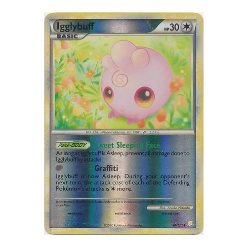 Igglybuff 44/123 HS Base Set Reverse Holo UnReverse Holo Common Pokemon Card NEAR MINT TCG