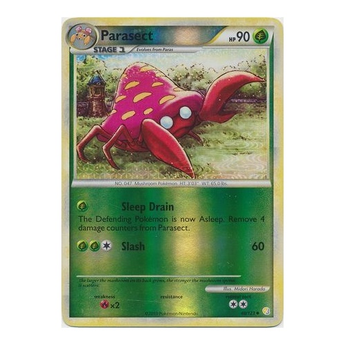 Parasect 48/123 HS Base Set Reverse Holo UnReverse Holo Common Pokemon Card NEAR MINT TCG