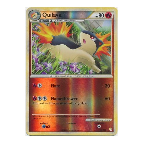Quilava 49/123 HS Base Set Reverse Holo UnReverse Holo Common Pokemon Card NEAR MINT TCG