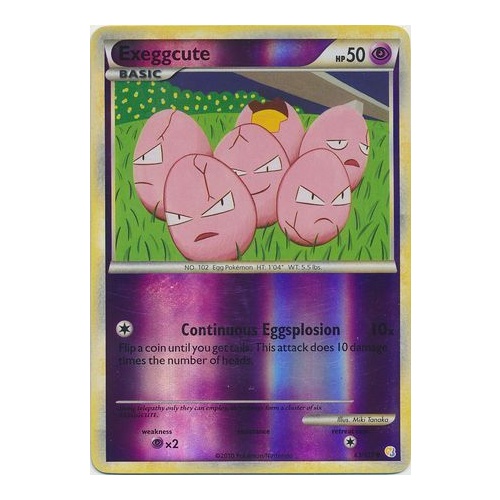 Exeggcute 63/123 HS Base Set Reverse Holo Common Pokemon Card NEAR MINT TCG