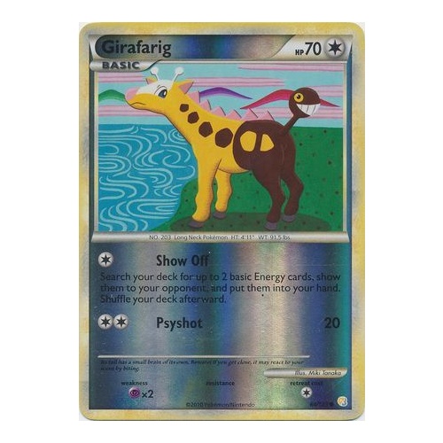 Girafarig 64/123 HS Base Set Reverse Holo Common Pokemon Card NEAR MINT TCG