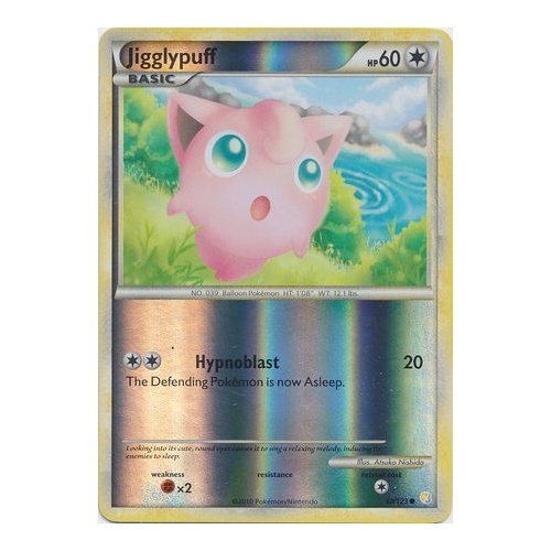 Jigglypuff 68/123 HS Base Set Reverse Holo Common Pokemon Card NEAR MINT TCG