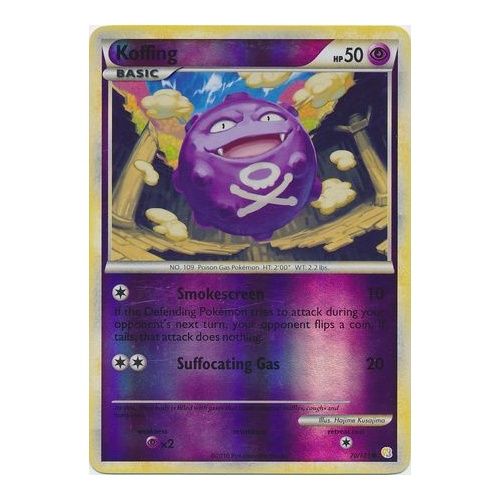 Koffing 70/123 HS Base Set Reverse Holo Common Pokemon Card NEAR MINT TCG