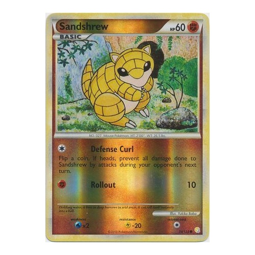 Sandshrew 79/123 HS Base Set Reverse Holo Common Pokemon Card NEAR MINT TCG