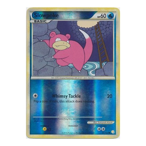 Slowpoke 81/123 HS Base Set Reverse Holo Common Pokemon Card NEAR MINT TCG