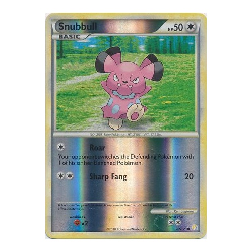 Snubbull 82/123 HS Base Set Reverse Holo Common Pokemon Card NEAR MINT TCG