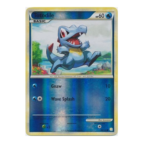 Totodile 86/123 HS Base Set Reverse Holo Common Pokemon Card NEAR MINT TCG
