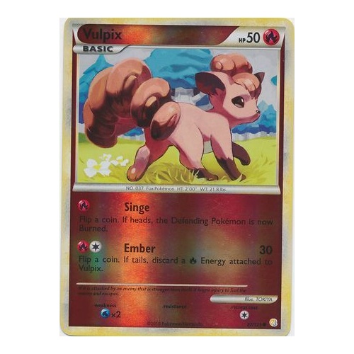 Vulpix 87/123 HS Base Set Reverse Holo Common Pokemon Card NEAR MINT TCG