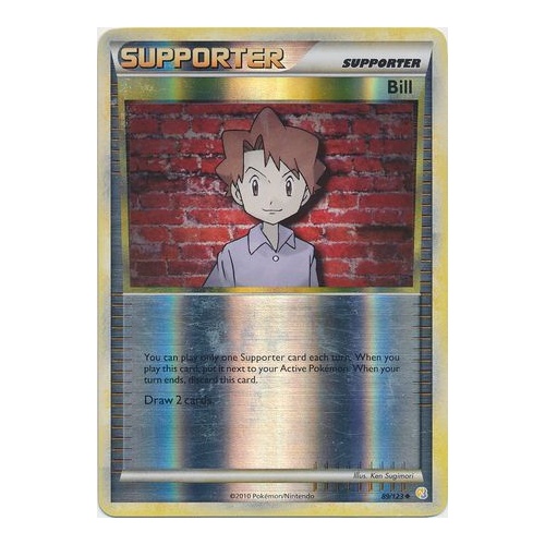 Bill 89/123 HS Base Set Reverse Holo Uncommon Trainer Pokemon Card NEAR MINT TCG