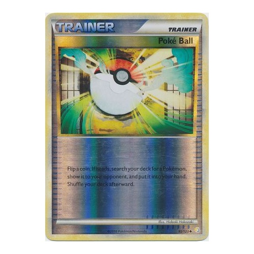 Poke Ball 95/123 HS Base Set Reverse Holo Uncommon Trainer Pokemon Card NEAR MINT TCG