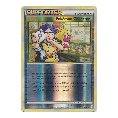 Pokemon Collector 97/123 HS Base Set Reverse Holo Uncommon Trainer Pokemon Card NEAR MINT TCG