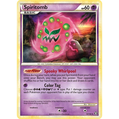 Spiritomb 10/102 HS Triumphant Holo Rare Pokemon Card NEAR MINT TCG