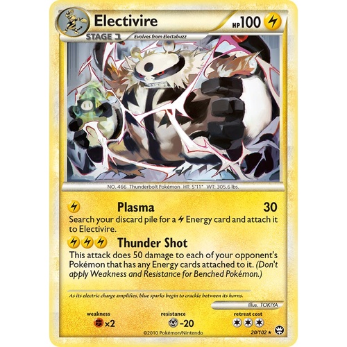 Electivire 20/102 HS Triumphant Rare Pokemon Card NEAR MINT TCG