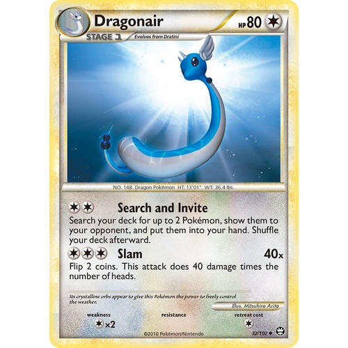 Dragonair 32/102 HS Triumphant Uncommon Pokemon Card NEAR MINT TCG