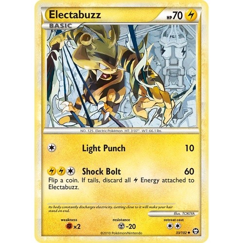 Electabuzz 33/102 HS Triumphant Uncommon Pokemon Card NEAR MINT TCG